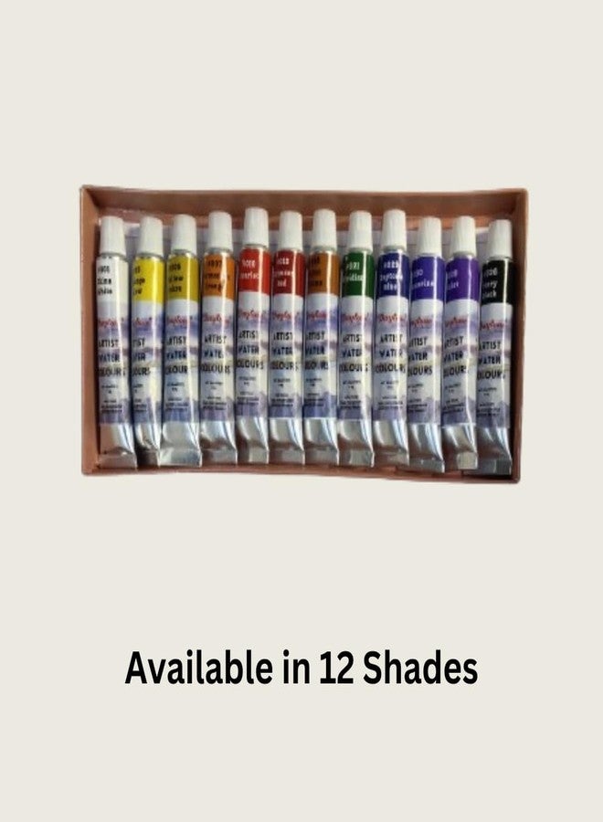 Daytone Artist Water Colours - Set of 12 Colours x 9 ml Tubes, Assorted - Image 4